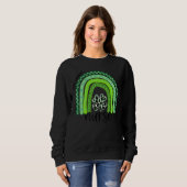 Sweatshirt Une infirmière chanceuse Boho Rainbow Leopard irla (Devant entier)