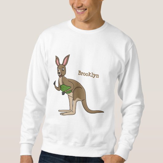 Sweatshirt Une jolie illustration de kangourou australien (Devant)