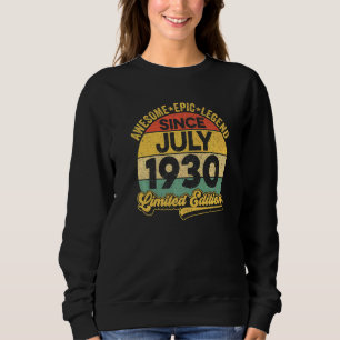 Sweatshirt Une légende incroyable depuis juillet 1930 92e ann
