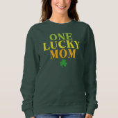 Sweatshirt Une maman chanceuse | Cadeau de Saint-Patrick pour (Devant)