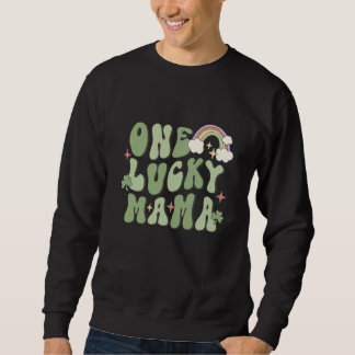 Sweatshirt Une Maman Chanceuse Saint-Patrick Arc-en-Ciel C