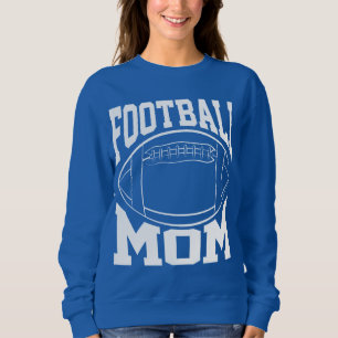 Sweatshirt Une maman de football en blanc avec le nom du joue