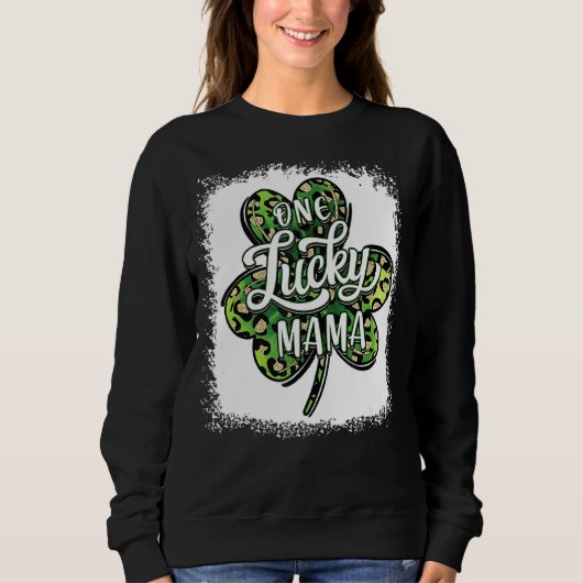 Sweatshirt Une maman Jour de la Saint Patrick Lucky, mère Sha (Devant)