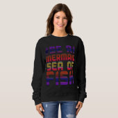 Sweatshirt Une Mer De Sirènes De Poissons (Devant entier)