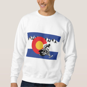 Sweatshirt Une motoneige Cool dans le drapeau du Colorado