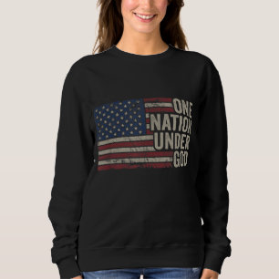 Sweatshirt UNE NATION SOUS DIEU - Christian USA Amérique Vint