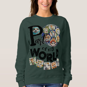 Sweatshirt Une partie de ma planète Terre Vibrant Texte de fa