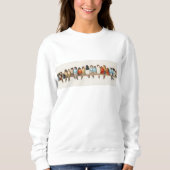 Sweatshirt Une perche d'oiseaux Illustration de la perche Vin (Devant)