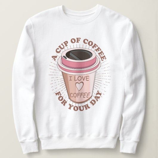 Sweatshirt Une tasse de café (Design devant)