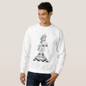 Sweatshirt Unicorn at Chess (Devant entier)