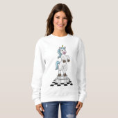 Sweatshirt Unicorn at Chess (Devant entier)