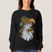 Sweatshirt Unicorn Attacking Zombie   Horror   Cool Gothic (Devant)