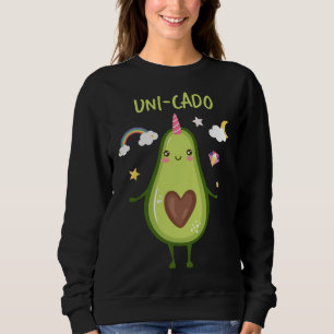 Sweatshirt Unicorn Avocado Guacamole Toast Gras vert sain