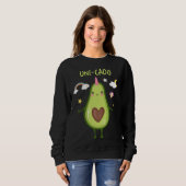Sweatshirt Unicorn Avocado Guacamole Toast Gras vert sain (Devant entier)