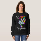 Sweatshirt Unicorn Cute But Dangerous Funny Karate Taekwondo_ (Devant entier)