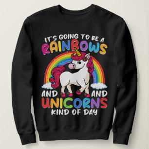 Sweatshirt Unicorn Cute Whimsical Funny Rainbows Et Unicorns