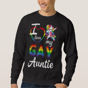 Sweatshirt Unicorn Dabbin Accepter Support Aide Lgbt I Love M