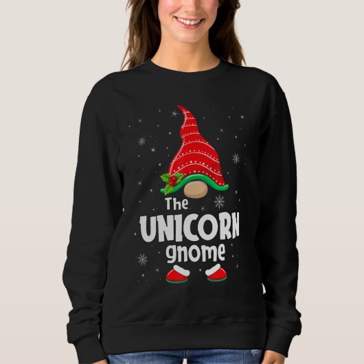 Sweatshirt Unicorn Gnome Matching Family Group Christmas Part (Devant)