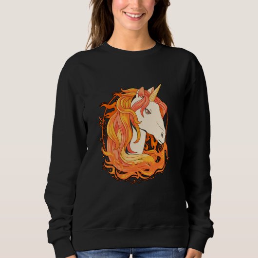 Sweatshirt Unicorn horse face costume best (Devant)