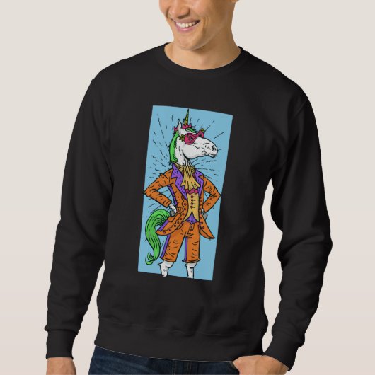 Sweatshirt unicorn horse mardi gras fest (Devant)