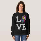 Sweatshirt Unicorn Love (Devant entier)