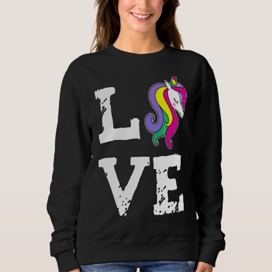 Sweatshirt Unicorn Love (Devant)