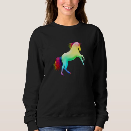 Sweatshirt Unicorn multicolore (Devant)