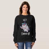 Sweatshirt Unicorn Nö Simply Nö Saying Middle Finger (Devant entier)