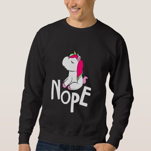 Sweatshirt Unicorn Nope No Unicorne (Devant)