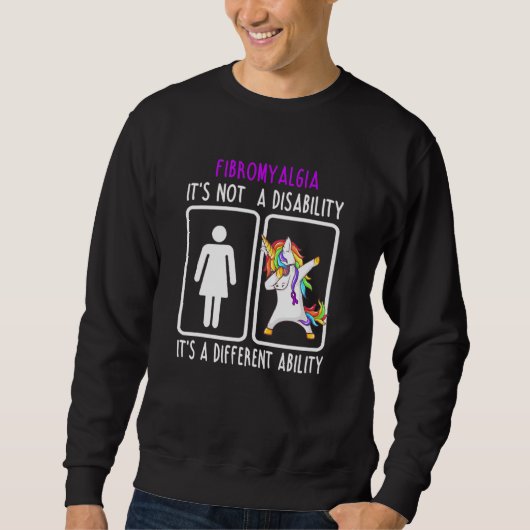 Sweatshirt Unicorn Sa Une Capacité Différente Fibromyalgie Aw (Devant)