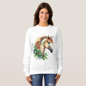 Sweatshirt Unicorne à Noël (Devant entier)