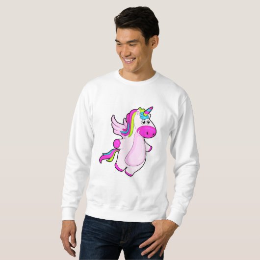 Sweatshirt Unicorne au vol (Devant entier)