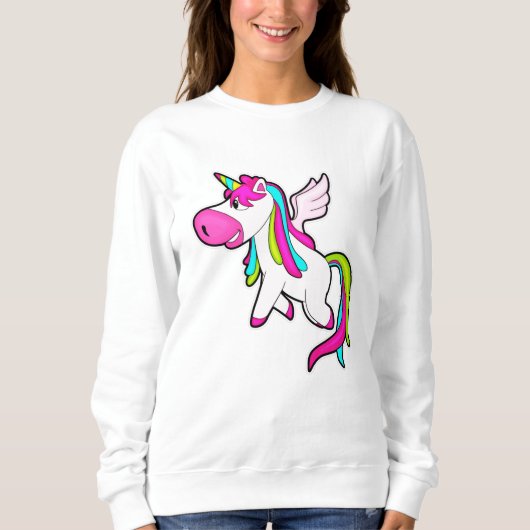 Sweatshirt Unicorne avec ailes (Devant)