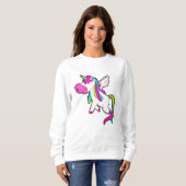 Sweatshirt Unicorne avec ailes (Devant entier)
