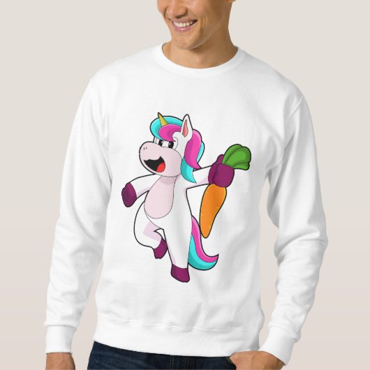 Sweatshirt Unicorne avec carotte (Devant)
