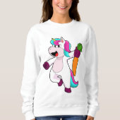 Sweatshirt Unicorne avec carotte (Devant)