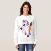 Sweatshirt Unicorne avec carotte (Devant entier)