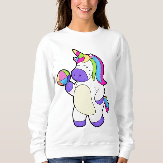 Sweatshirt Unicorne avec volleyball (Devant)