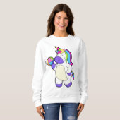Sweatshirt Unicorne avec volleyball (Devant entier)