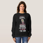 Sweatshirt Unicorne Boba Tea Bubble Tea (Devant entier)