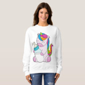Sweatshirt Unicorne Bouteille de lait (Devant entier)