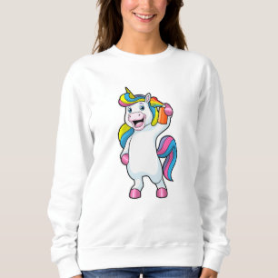 Sweatshirt Unicorne comme coiffeur avec aérosol