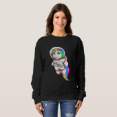 Sweatshirt Unicorne en tant qu'astronaute (Devant entier)