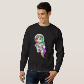 Sweatshirt Unicorne en tant qu'astronaute (Devant entier)