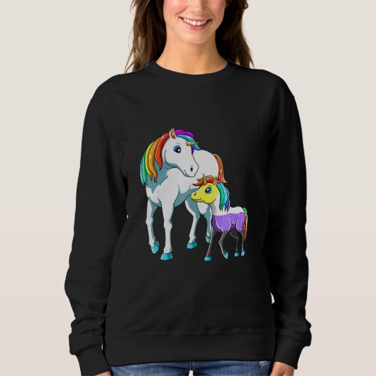 Sweatshirt Unicorne non binaire Mama (Devant)