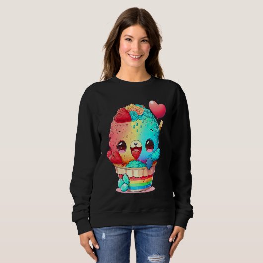 Sweatshirt Unique Cute RainbowCore Valentines Day (Devant entier)