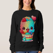 Sweatshirt Unique Cute RainbowCore Valentines Day (Devant)