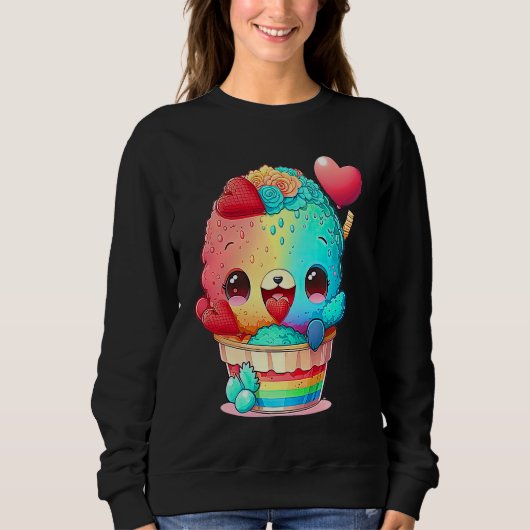 Sweatshirt Unique Cute RainbowCore Valentines Day (Devant)