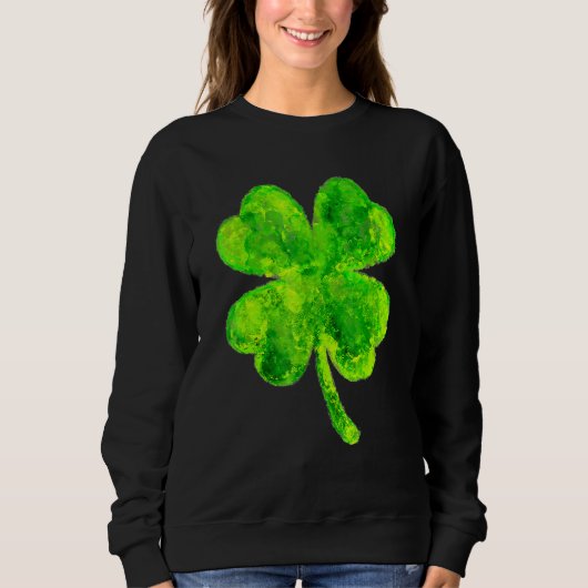 Sweatshirt Unique Painted St Patricks Day Shamrock St Paddys (Devant)