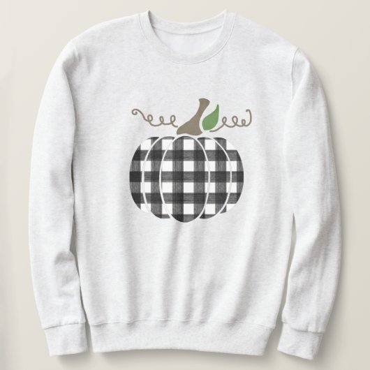 Sweatshirt Unisex de Buffalo Plaid Citrouille (Design devant)